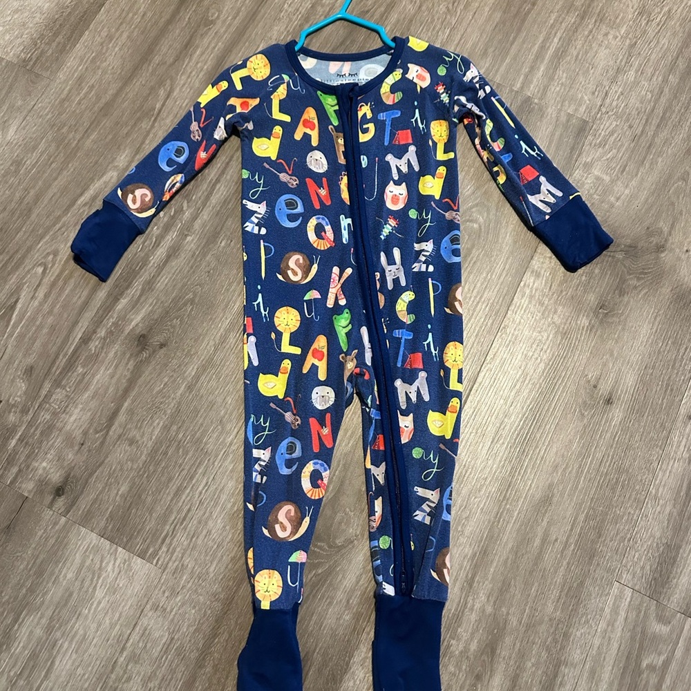Colorful Alphabet Kids One Piece little sleepies